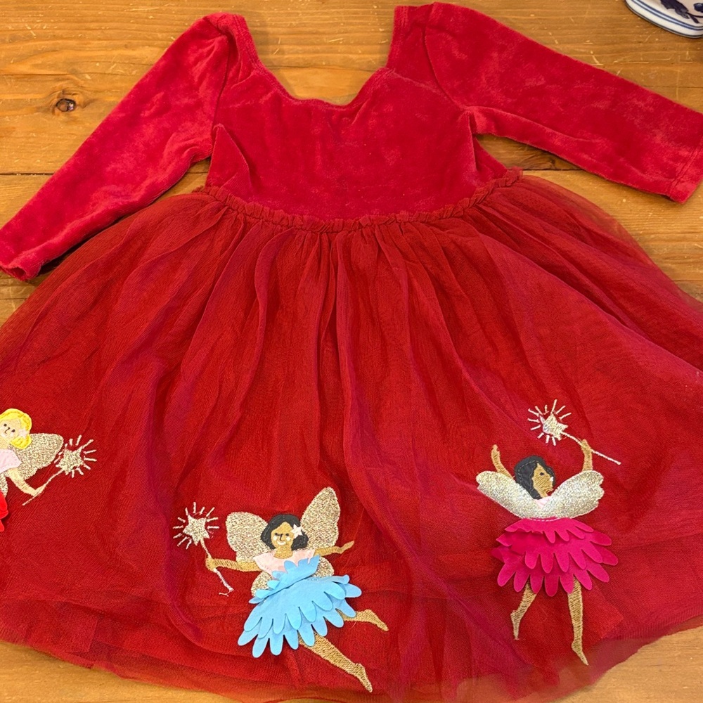 EUC Mini Boden Red Fairy Costume Dress size 4-5